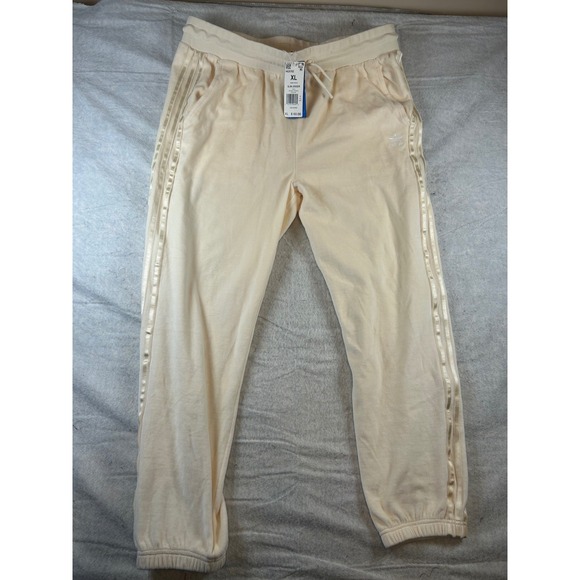 adidas Pants - Adidas Originals Women Slim Jogger Pants Wonder White Velour‎ Size XL New w/tags